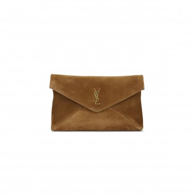 YSL LARGE ENVELOPE FLAP CLUTCH BAG IN SUEDE 769307 (29.5*18*4.5cm) 
